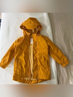 Yellow toddler rain jacket